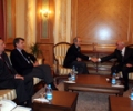 Robert Badinter dhe Tieri Montbrial u pritën nga kryeparlamentari  Kolë Berisha