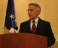 Nga konferenca  me gazetarë e kryeparlamentarit Krasniqi