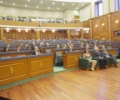Nga mbledhja solemne e Parlamentit të Republikës së Kosovës, me rastin e vizitës së kryeparlamentarit kroat, Bebiq