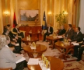 Kryeparlamentari Krasniqi priti nënkryetarin e KLD-së së Shqipërisë, Spahiu 
