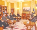 Kryeparlamentari Krasniqi priti ministrin e brendshëm të Shqipërisë, z. Nishani