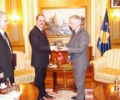 Kryeparlamentari Krasniqi priti ministrin e brendshëm të Shqipërisë, z. Nishani
