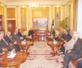 Kryekuvendari Krasniqi priti një grup politikanësh nga Shqipëria