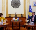 Kryetari Veseli takoi drejtuesen e UNICEF-it në Kosovë, Layla Omar Gad