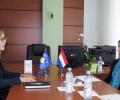 Kryetarja e Komisionit për Integrime Evropiane, Njomza Emini, priti sot në takim ambasadoren e Mbretërisë së Holandës në Kosovë, Gerrie Willems